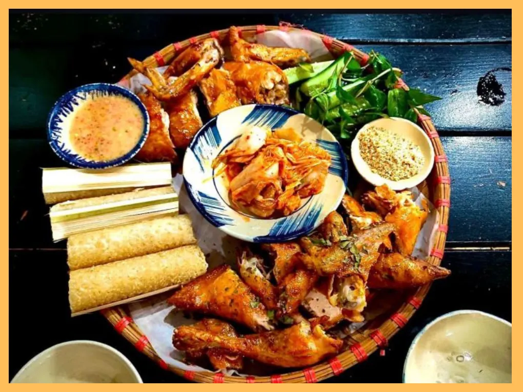 Món Ngon Đà Lạt 17 Ga nuong com lam